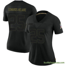 Womens Kansas City Chiefs Clyde Edwards Helaire Black Limited 2020 Salute To Service Kcc216 Jersey C1383